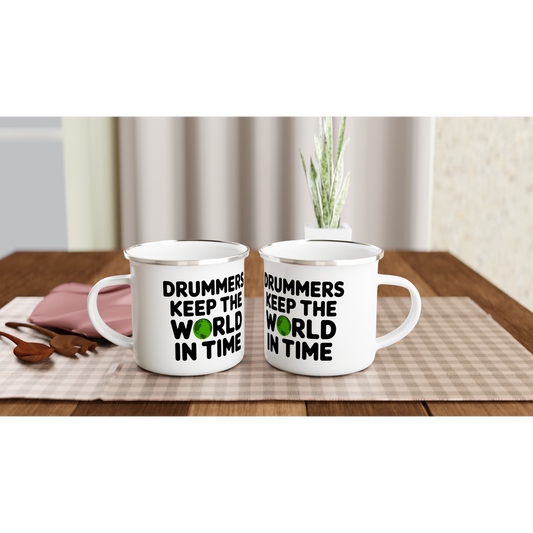 In Time - White 12oz Enamel Mug