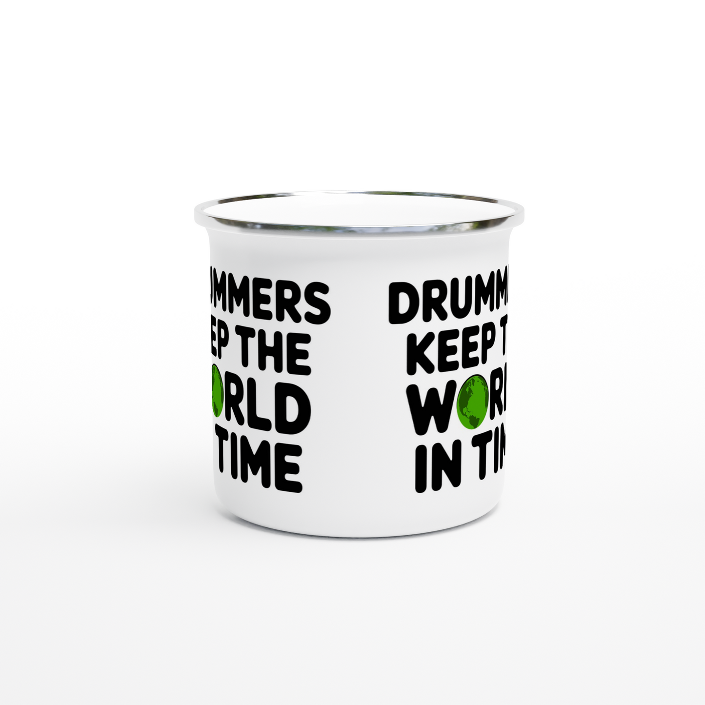 In Time - White 12oz Enamel Mug