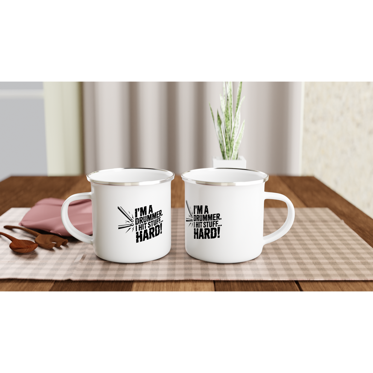 Hit Stuff - White 12oz Enamel Mug
