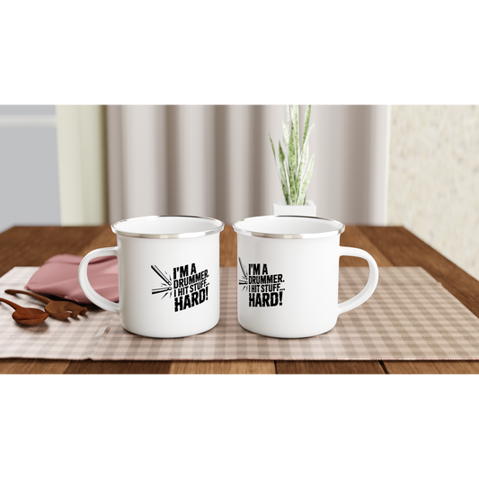 Hit Stuff - White 12oz Enamel Mug