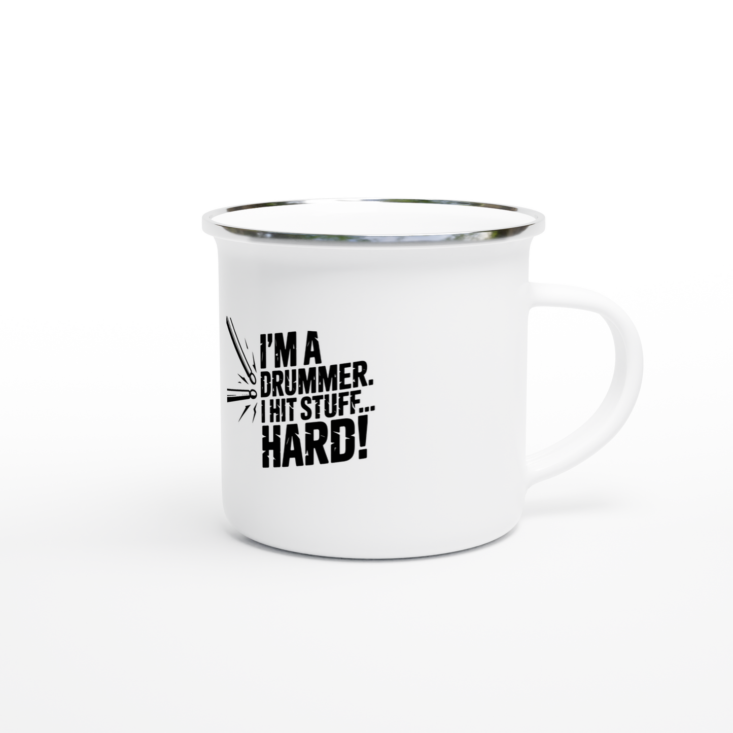 Hit Stuff - White 12oz Enamel Mug