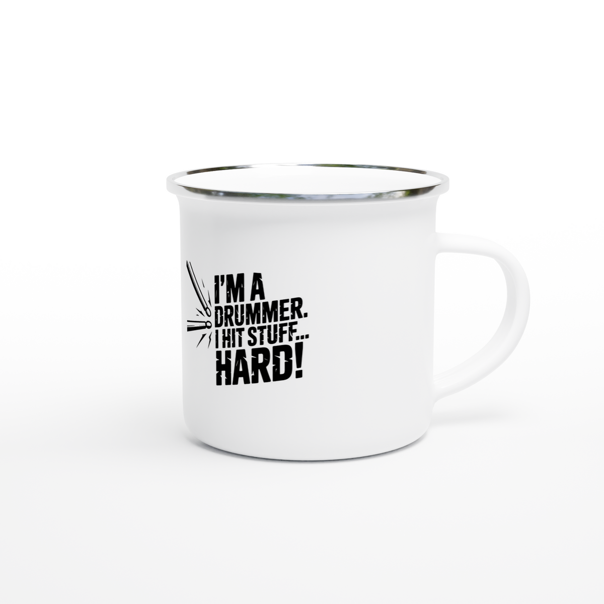 Hit Stuff - White 12oz Enamel Mug
