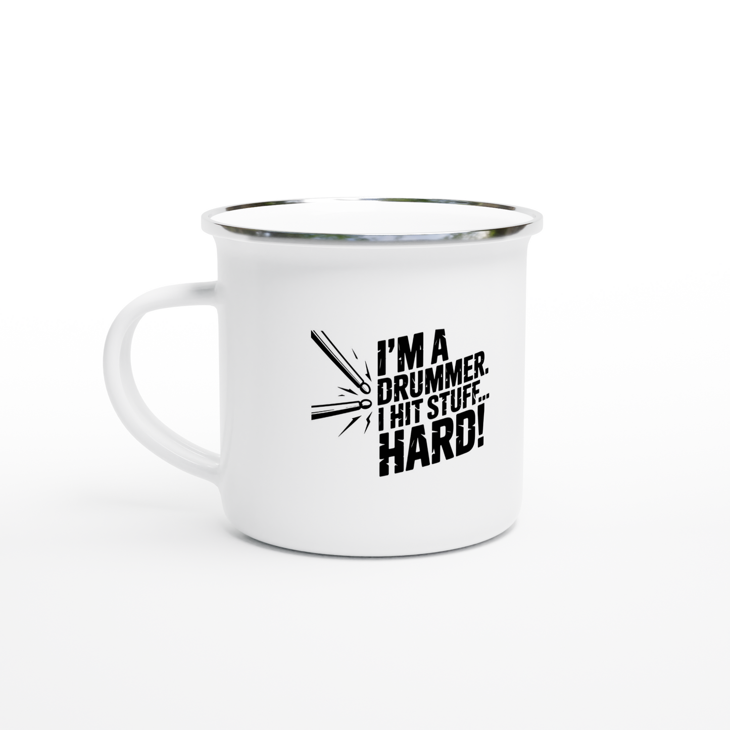 Hit Stuff - White 12oz Enamel Mug