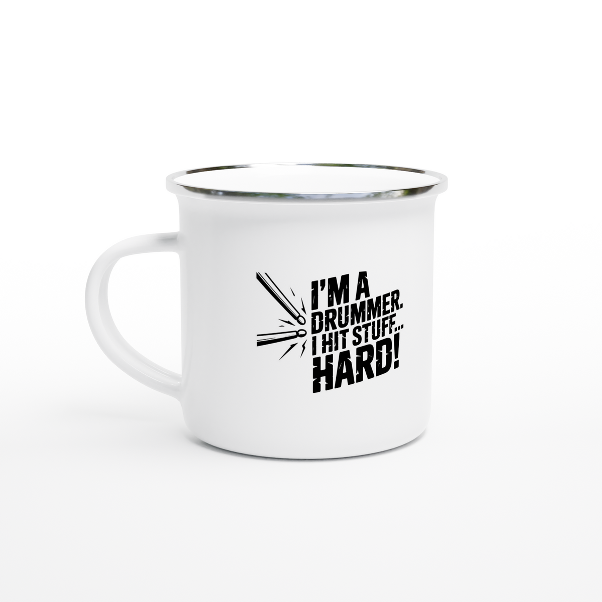Hit Stuff - White 12oz Enamel Mug