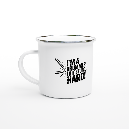 Hit Stuff - White 12oz Enamel Mug