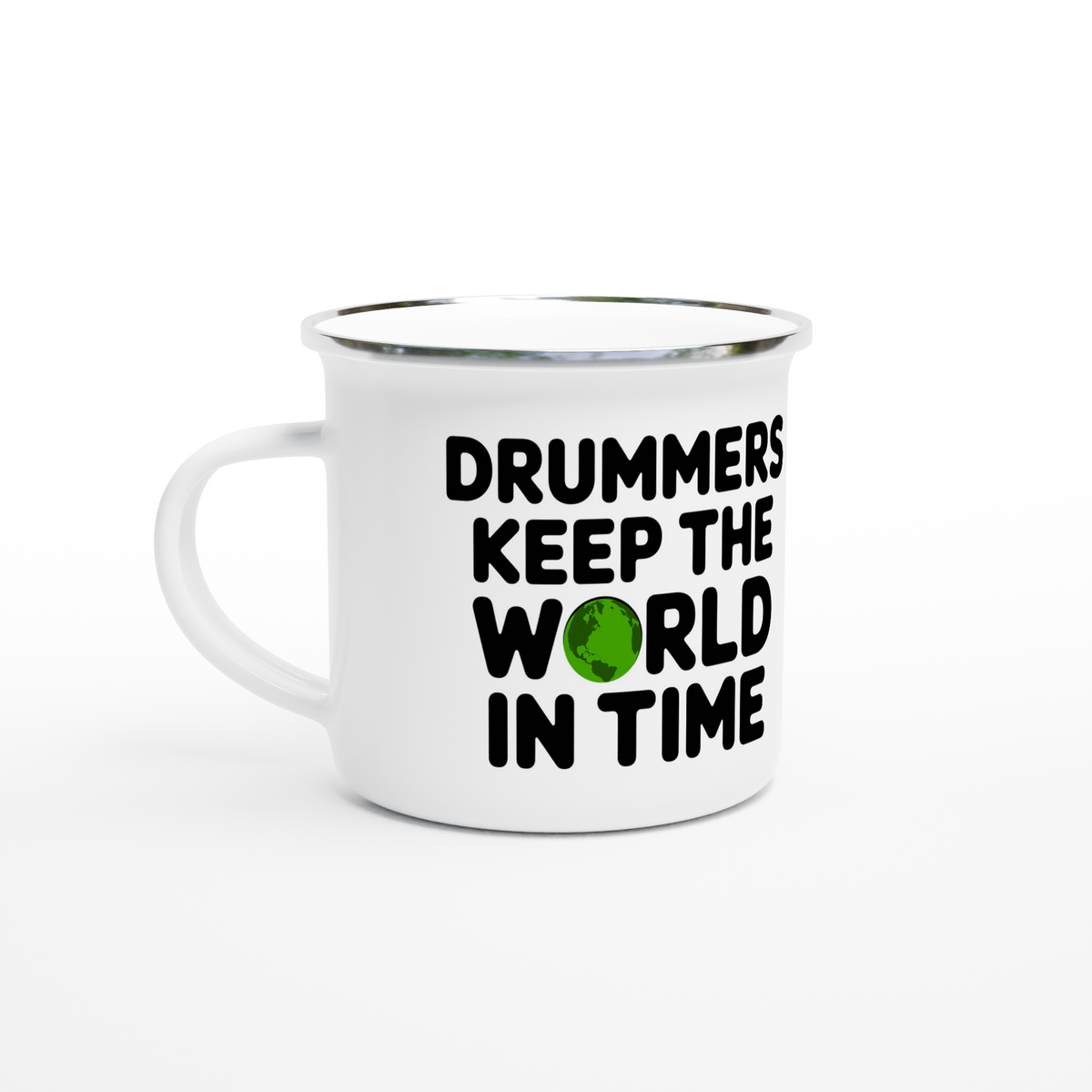 In Time - White 12oz Enamel Mug