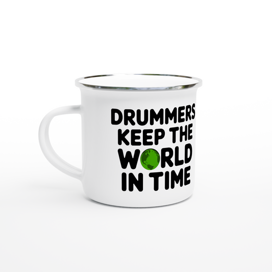 In Time - White 12oz Enamel Mug